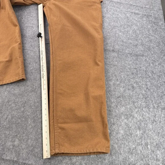 Carhartt Pants Mens 44x36 Brown Loose Fit Washed Duck Utility Work Pant BN0011